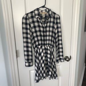Mimi Chica Long Sleeve Plaid Dress